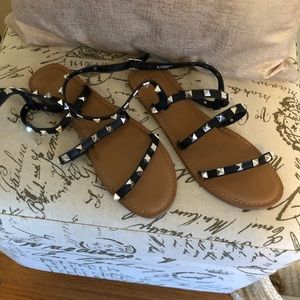 Studded gladiator sandal